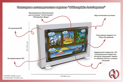 Сенсорное «AVKompleks ЛогоЗеркало» 32